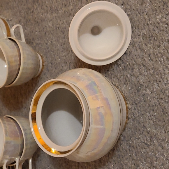 Espresso set: coffee pot sugar bowl cups plates miniature - Picture 11 of 16